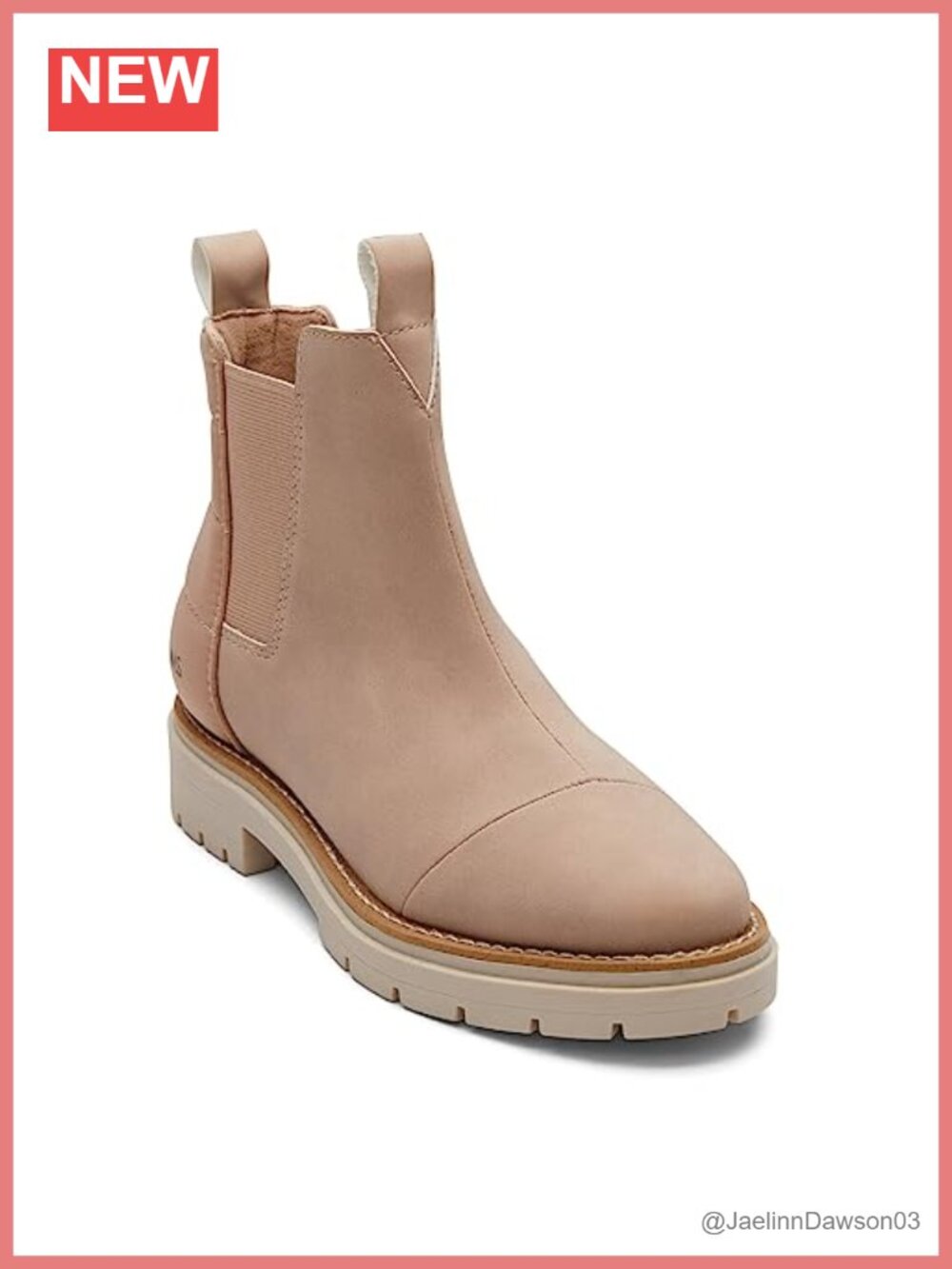 TOMS Skylar Chelsea Boot Faux Leather & Nylon Puffer Mix Memory Foam Insole